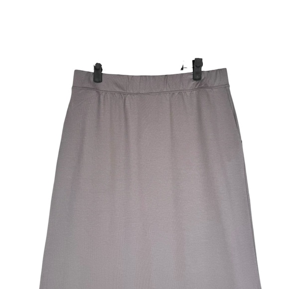 Gilmour Bamboo French Terry Slash Pocket Skirt size Large Gray Pull on - Picture 6 of 8